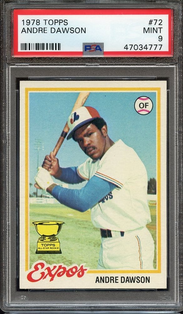 1978 Topps Andre Dawson 72 PSA 10 Rookie Cup PSA 10