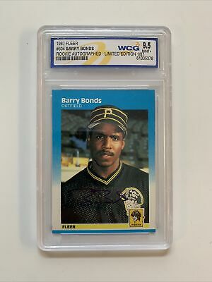 1987 Fleer Barry Bonds Signed Rookie RC Card Auto Autographed Beckett BAS