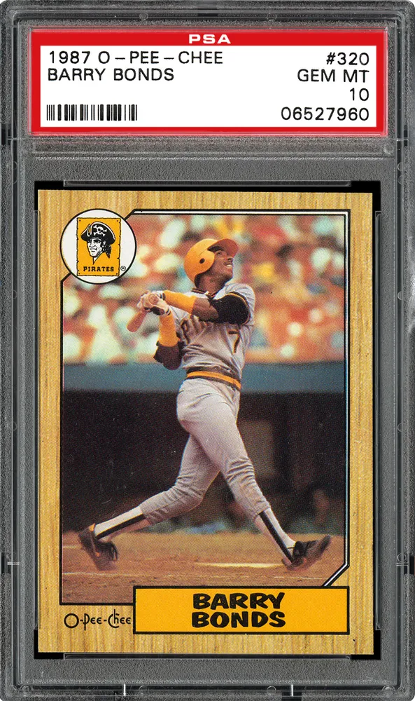 1987 O-Pee-Chee OPC #320 Barry Bonds RC Rookie Dmitri Young PSA 10 POP 1