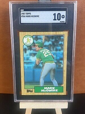 1987 Topps Baseball Mark McGwire Rookie Card SGC 10 Homerun Legend!!!