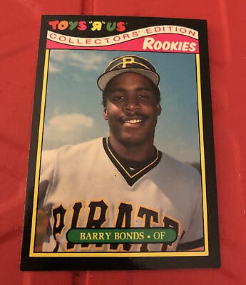 1987 Toys R Us Rookies Baseball #4 Barry Bonds RC Rookie Pirates PSA 10 Gem Mint
