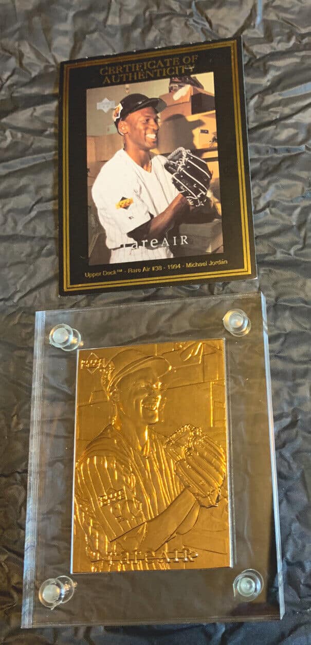 94 Michael Jordan Highland Mint Baseball Card 24K Gold on 4.25 Oz Silver 355500