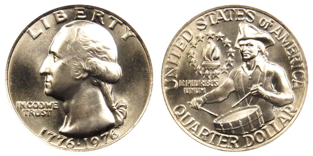 1776-1976 No Mint mark clad Bicentennial quarter 