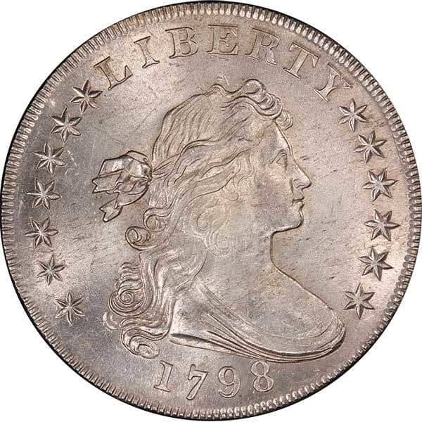 1798 Wide Date Dollar, PCGS MS65 CAC