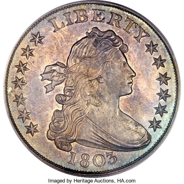 1803 Draped Bust Dollar, PCGS PR66