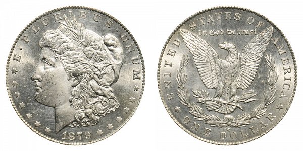 1879-CC Clear CC Morgan Silver Dollar