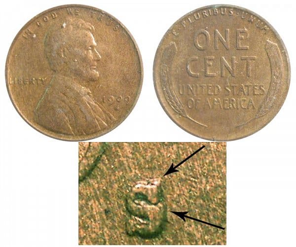 1909-S Over Horizontal S Wheat Penny