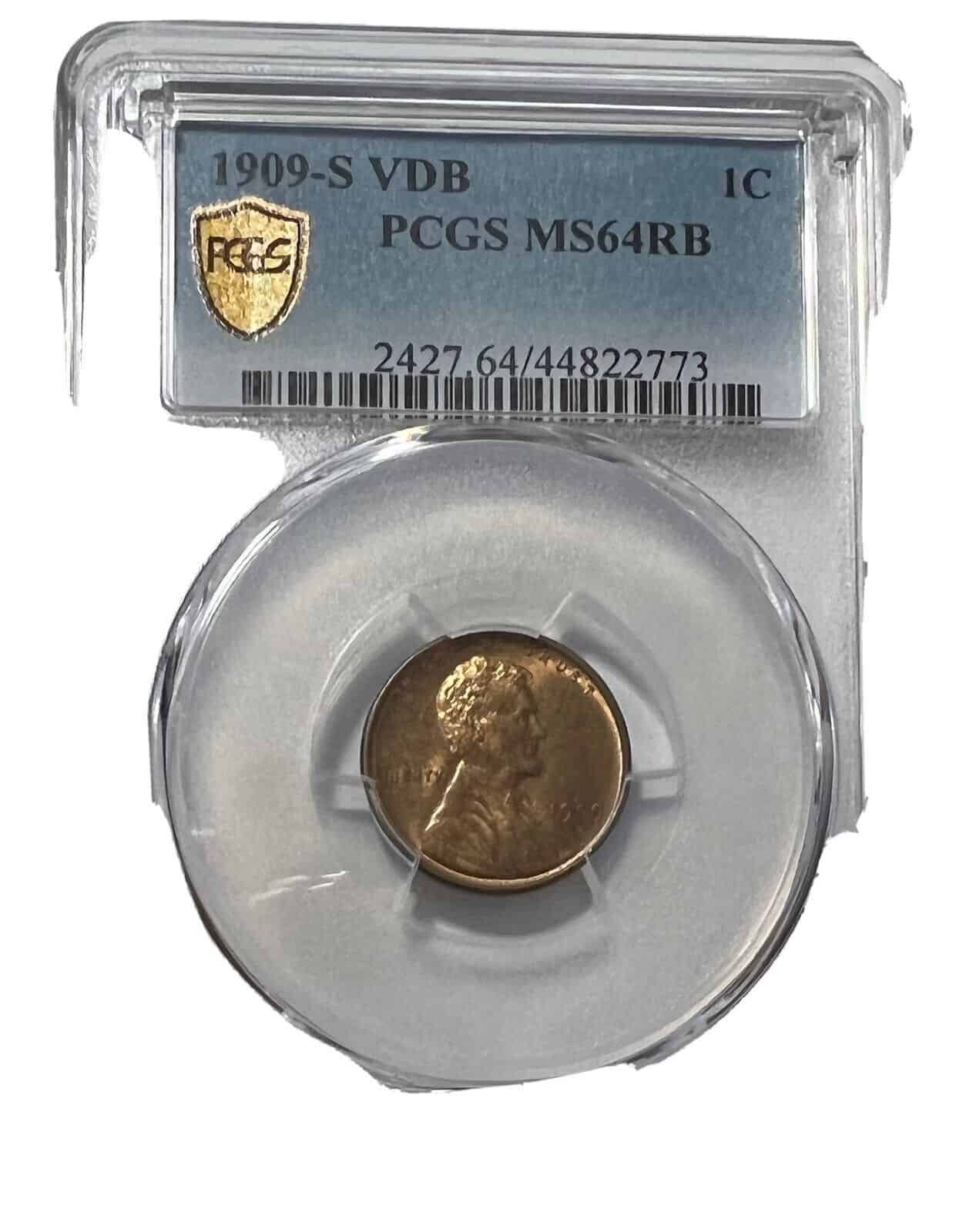 1909-S VDB Lincoln Wheat Cent PCGS MS 64 RB