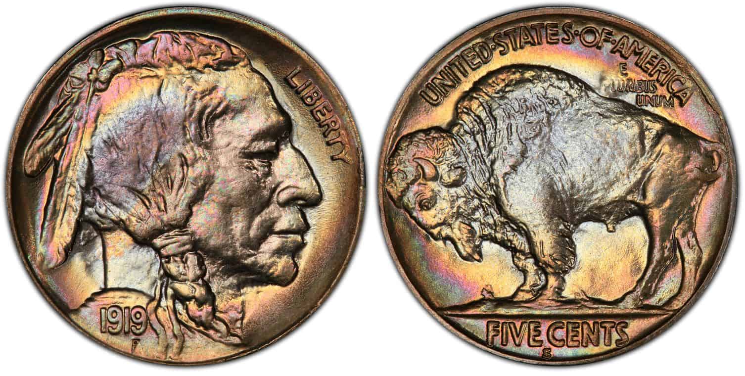 1919 S MS 66 Buffalo nickel