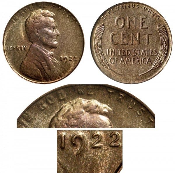1922-D Lincoln Wheat Penny (No Mint Mark)