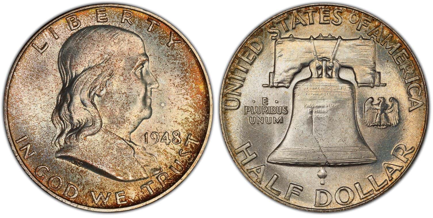 1948 MS 67 FBL Franklin half dollar