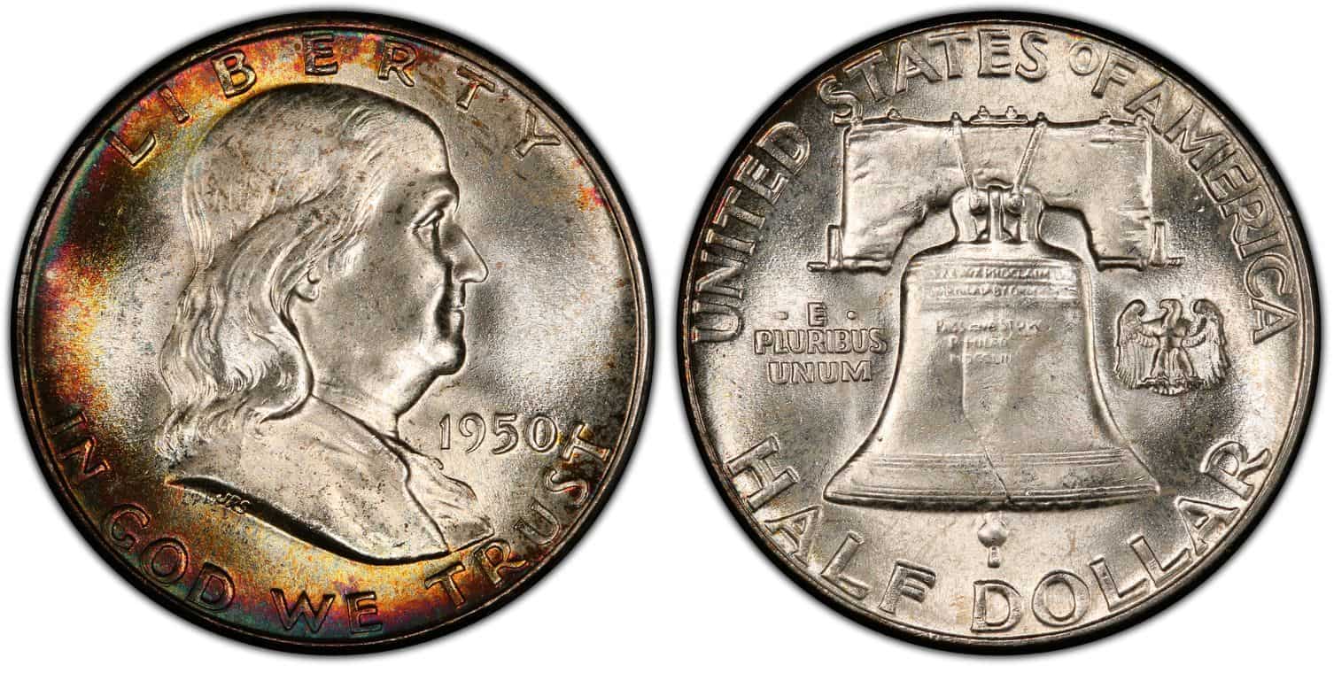 1950 MS 67+ FBL Franklin half dollar