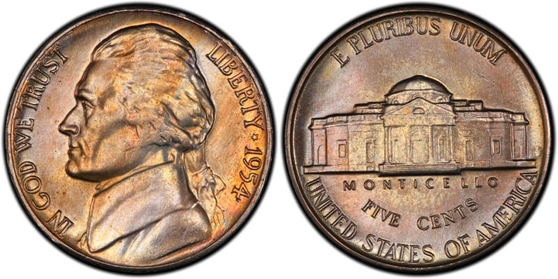 1954-S Jefferson Nickel