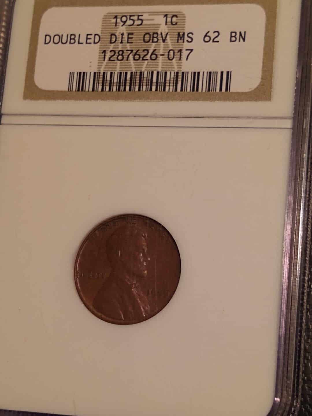1955 Lincoln Cent DDO NGC MS-62 BN  Double Die 19551955
