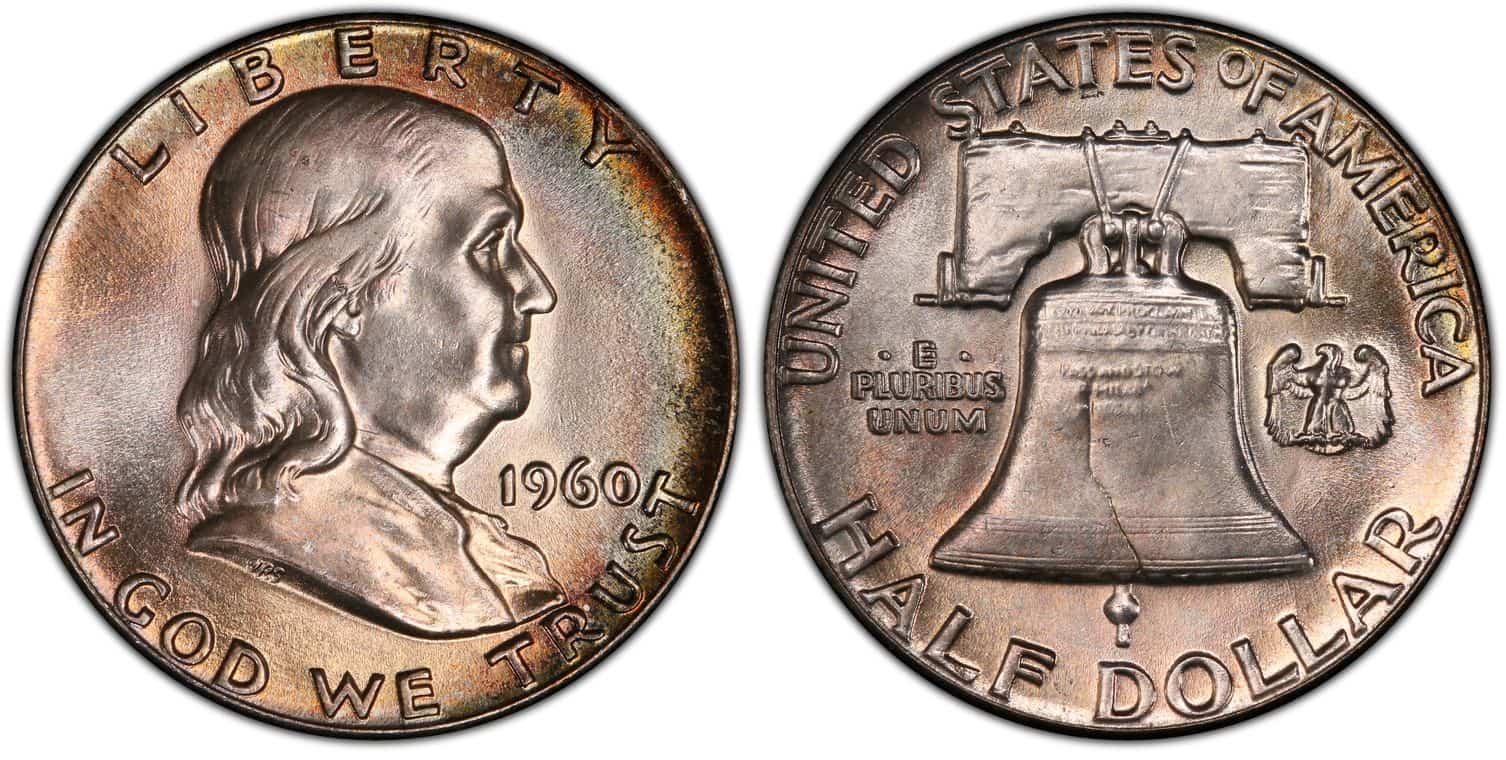 1960 MS 67 FBL Franklin half dollar