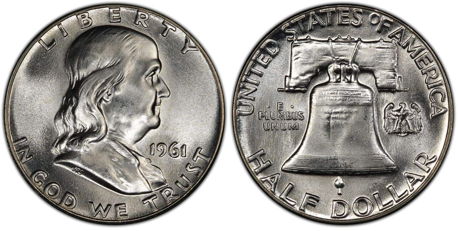 1961 MS 66+ FBL Franklin half dollar