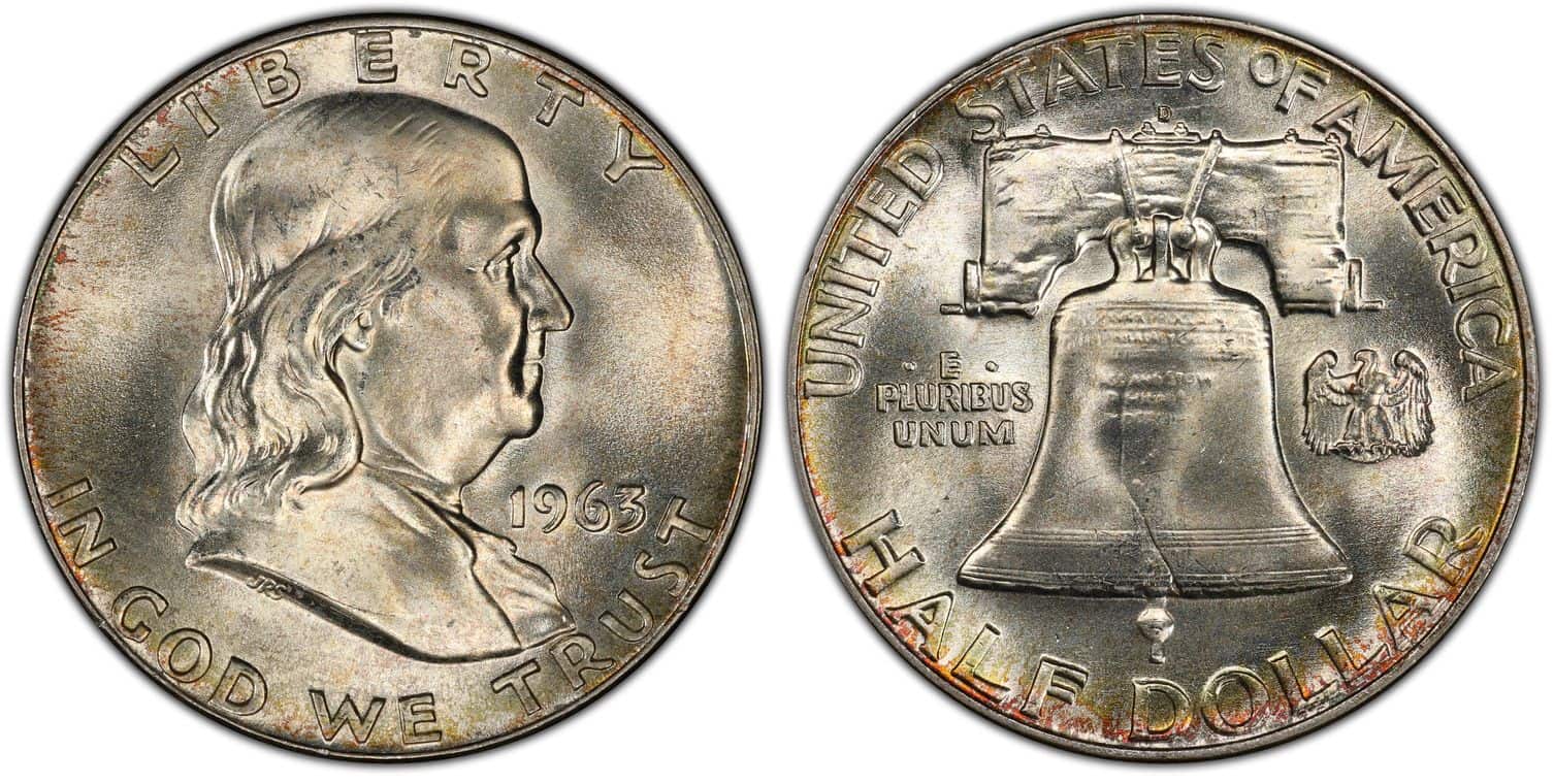 1963 D MS 67+ FBL Franklin half dollar