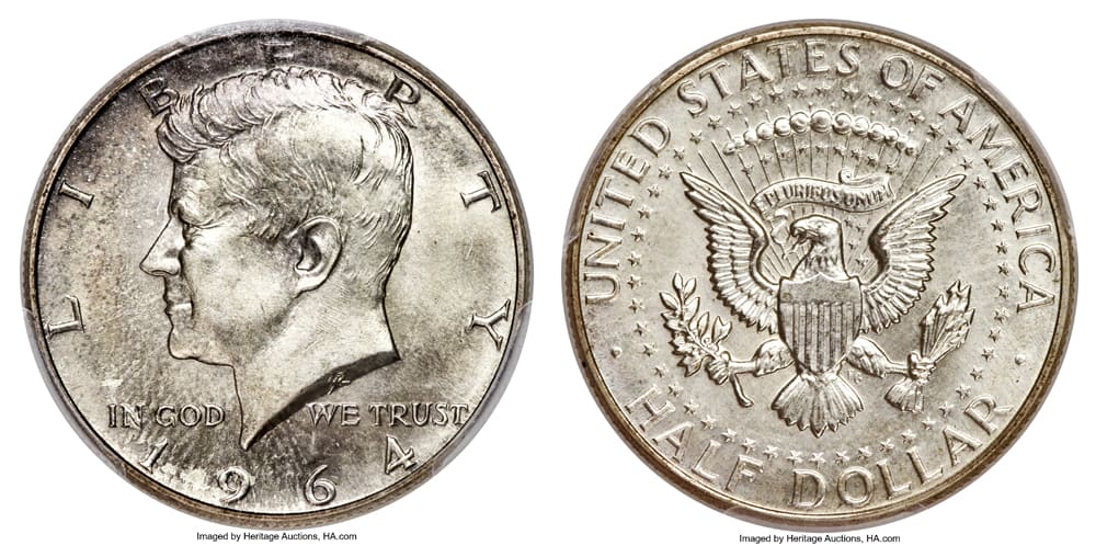 1964 SP 68 Kennedy half-dollar