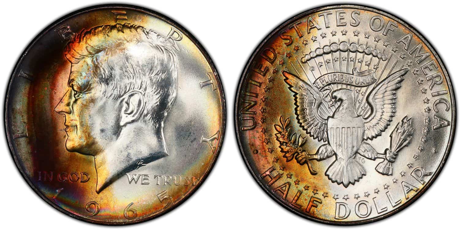 1965 MS 67 Kennedy half-dollar