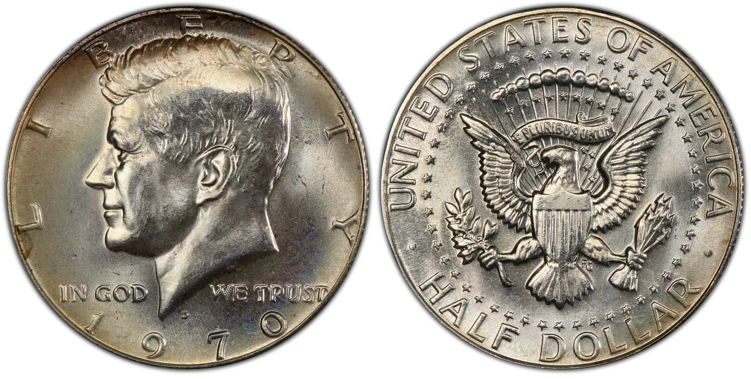 1970 D MS 67+ Kennedy half-dollar