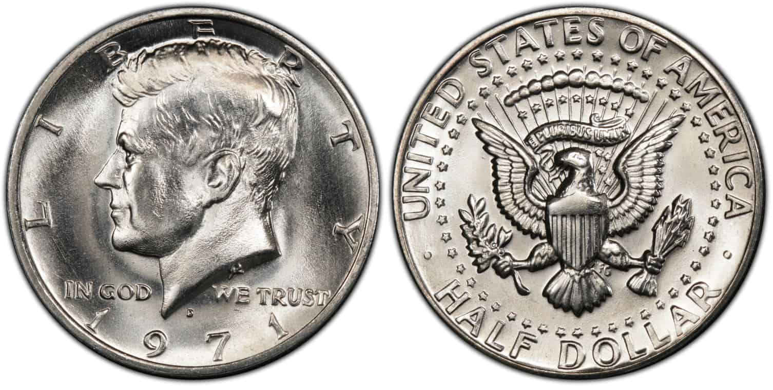 1971 D MS 61 Kennedy half-dollar