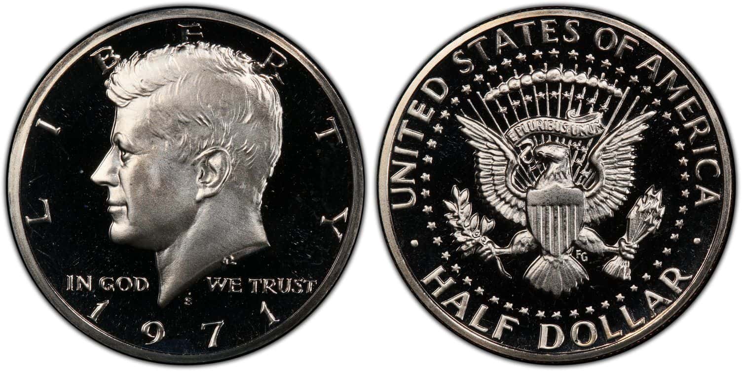 1971 S PR 69 DCAM Kennedy half-dollar