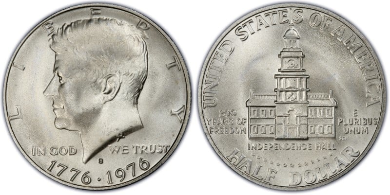 1976 S 69 Kennedy half-dollar