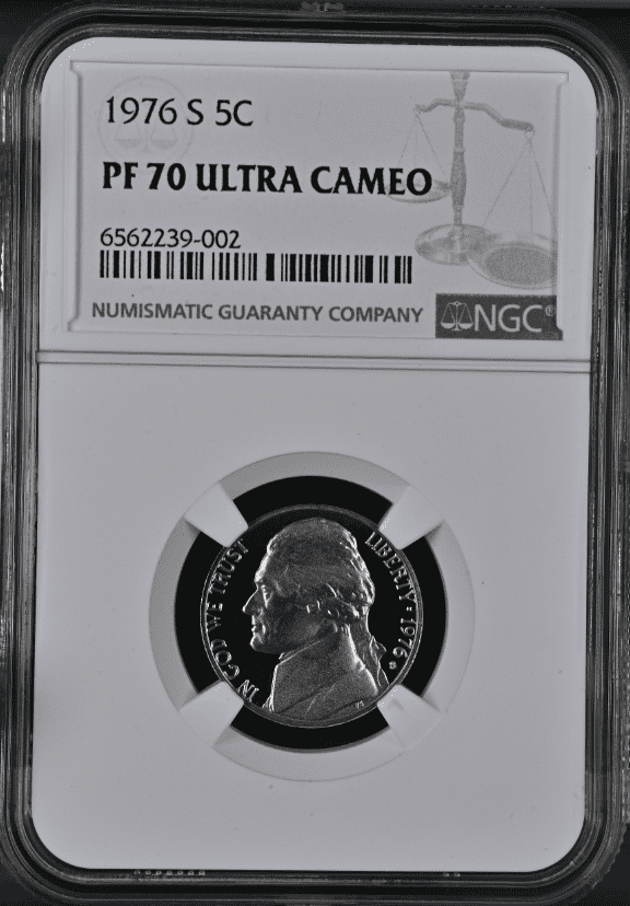 1976 S Proof Jefferson Nickel NGC PF 70 Ultra Cameo Low Pop!!