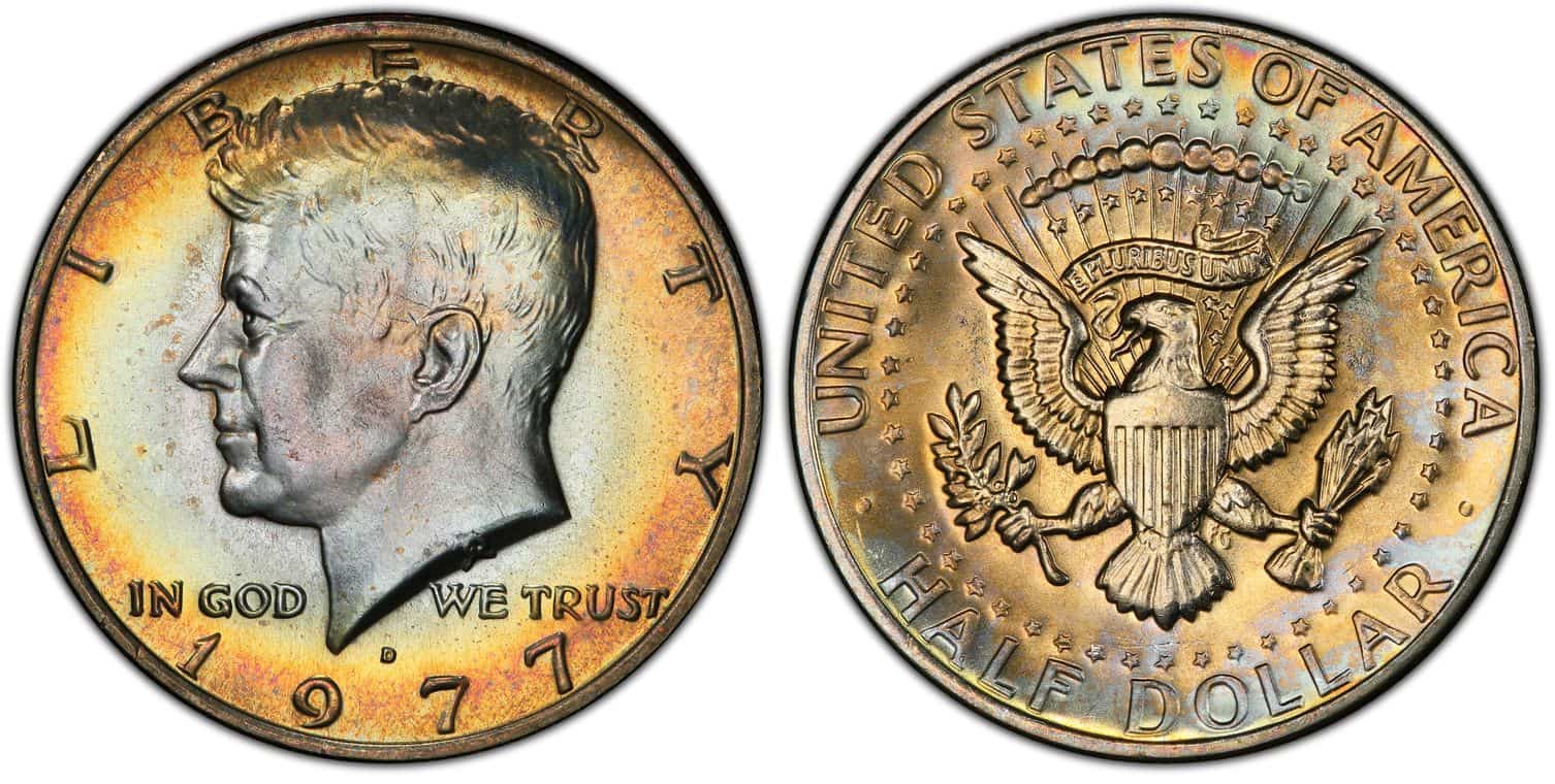1977 D MS 64 Kennedy half-dollar