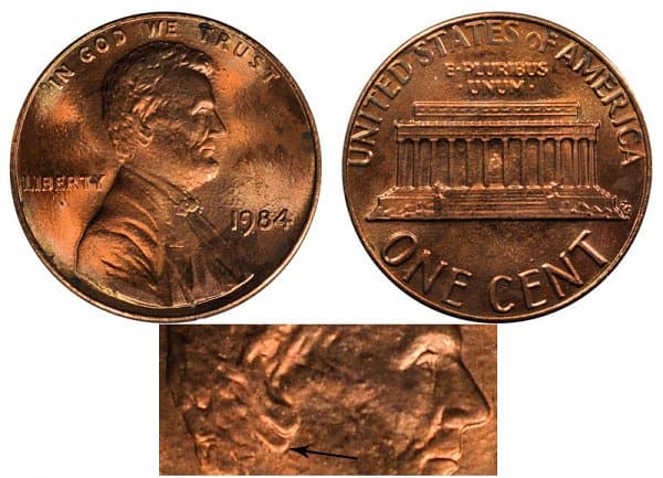 1984 Lincoln Wheat penny (Double Ear)