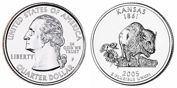 2005-P Kansas State Quarter (Striking Error)