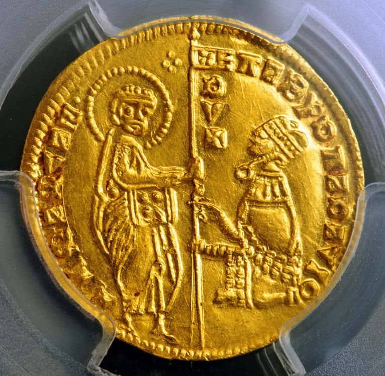 Italy, Duchy of Achaia, Gold Zecchino, 1346, PCGS MS-61