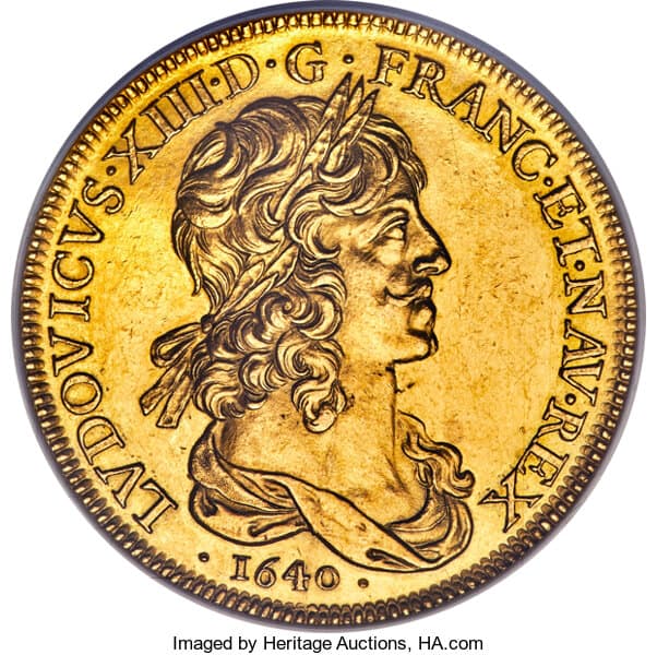 Louis XIII 10 Louis d’Or, 1640-A, NGC MS61