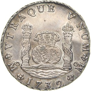 Mexico, 8-Reales, 1732, NGC AU58