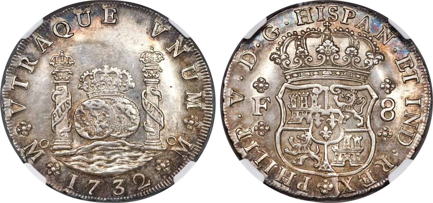 Mexico, 8-Reales, 1732 NGC MS63
