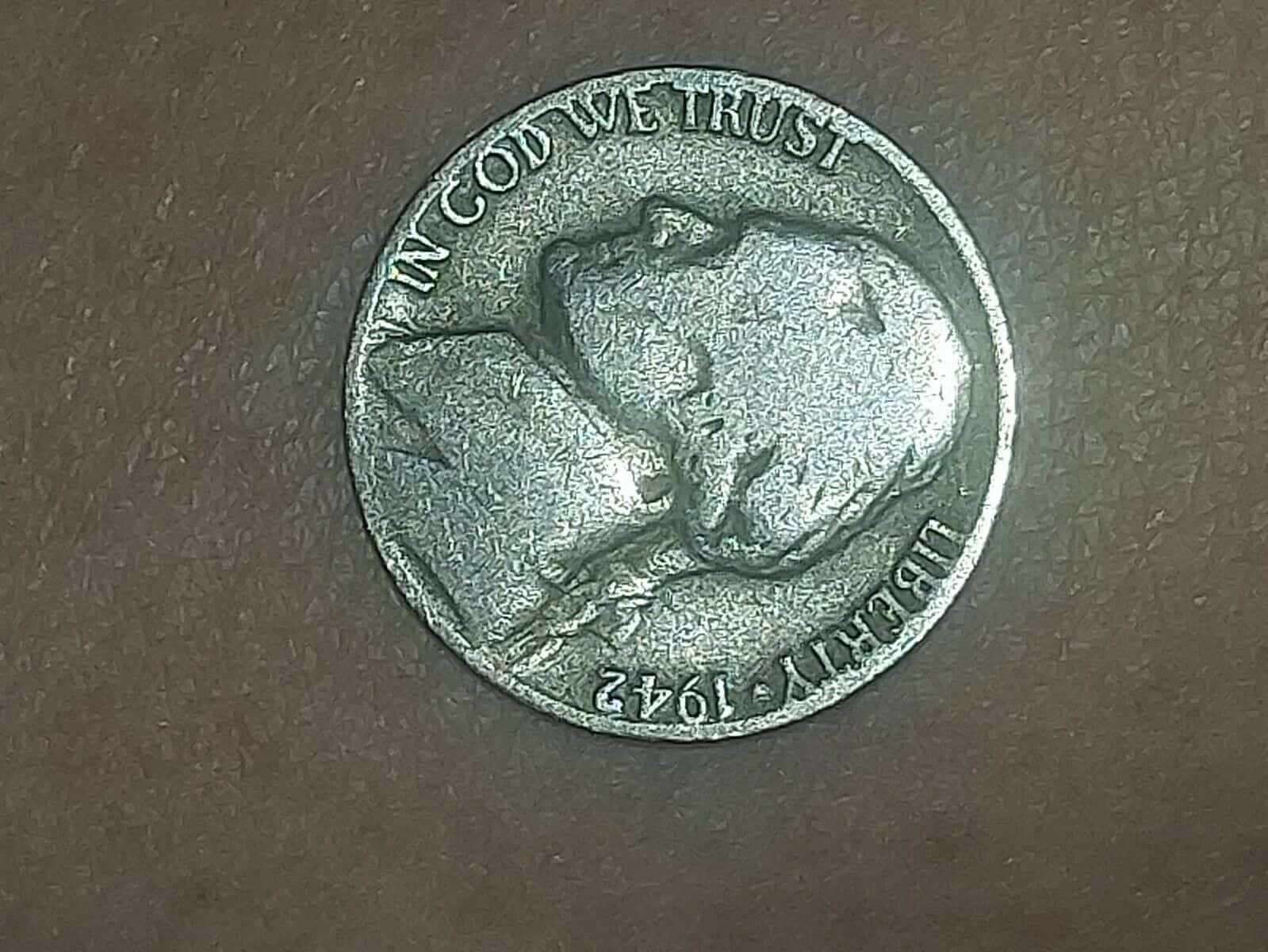Rare 1942 World War Jefferson Nickel No Mint Mark Error US War Coin