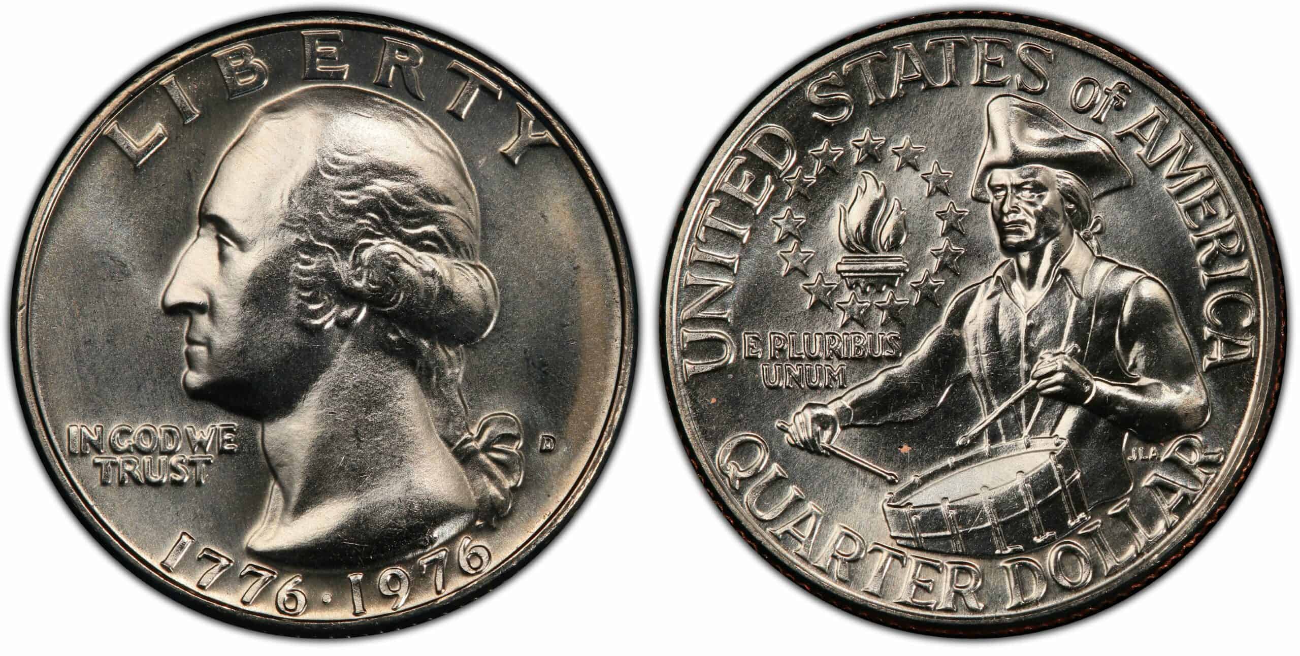 1776-1976 D Washington quarter (copper-nickel clad)