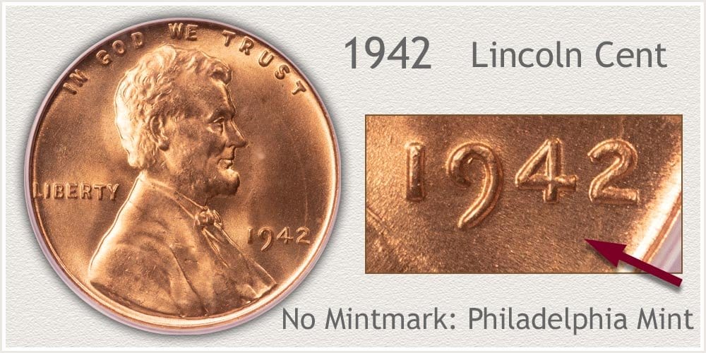 1942 No Mint Mark Wheat Penny Value