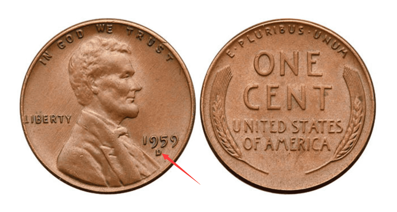 1959 D Lincoln penny