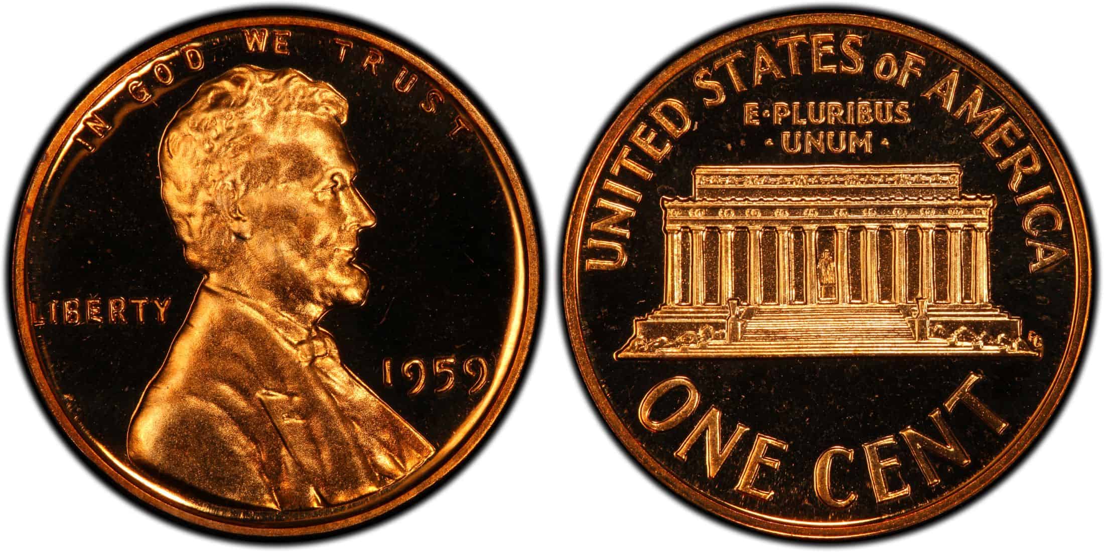 1959 proof Lincoln penny