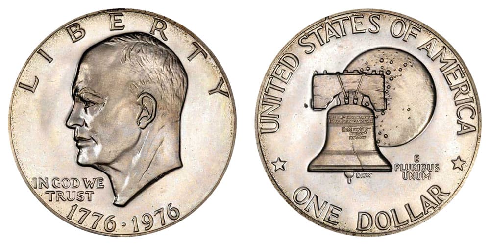 1976 No Mint mark Eisenhower silver dollar