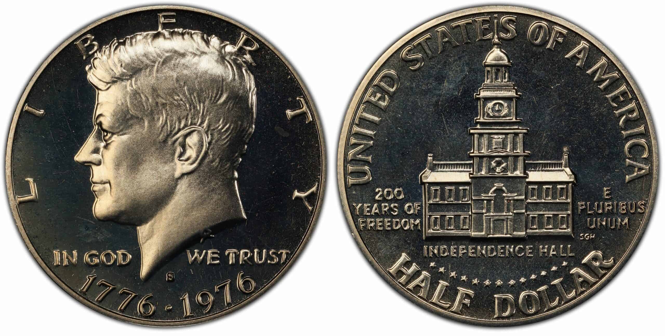 1976 clad proof Kennedy half dollar