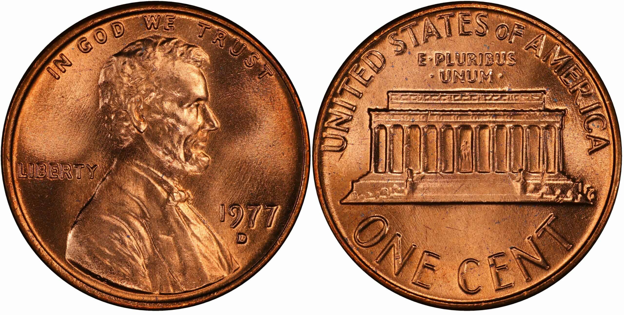 1977 D Lincoln penny