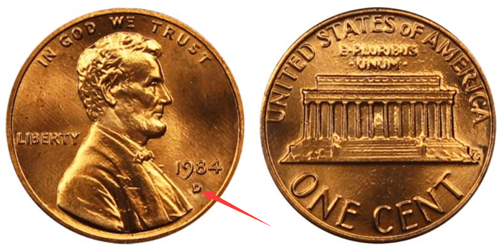 1984 D Lincoln penny Value