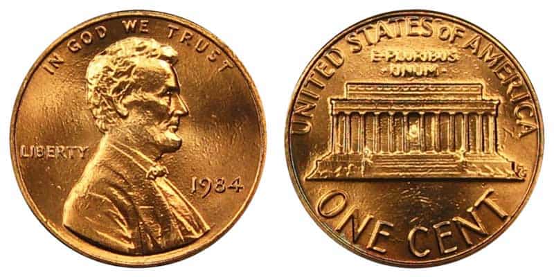 1984 No Mint mark Lincoln penny  Value