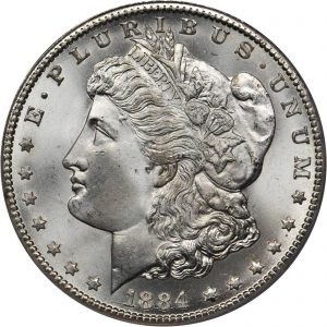 The Obverse of the 1884 Silver Dollar