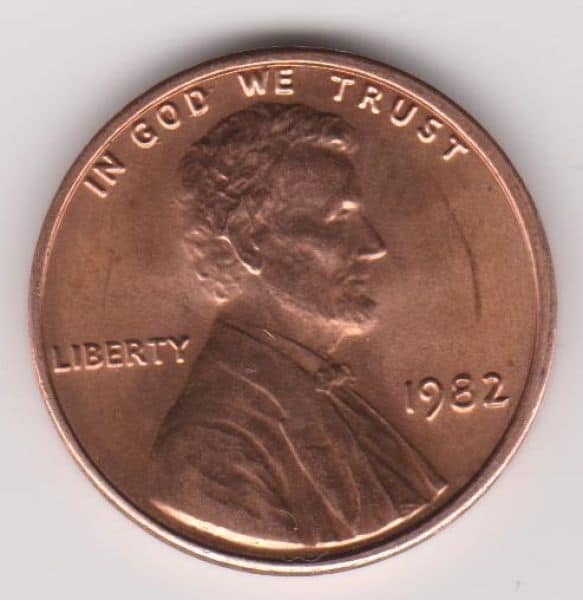 The Obverse of the 1982 Penny