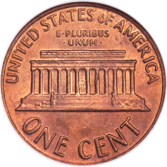 The reverse of the 1970 Lincoln penny