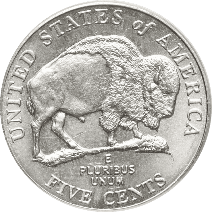 The reverse of the 2005 Buffalo nickel