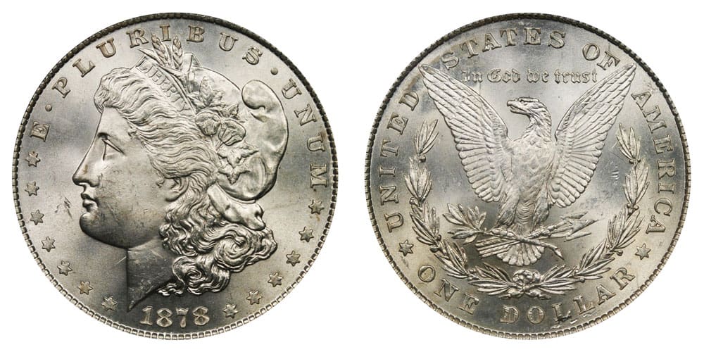 1878 No Mint mark Morgan silver dollar